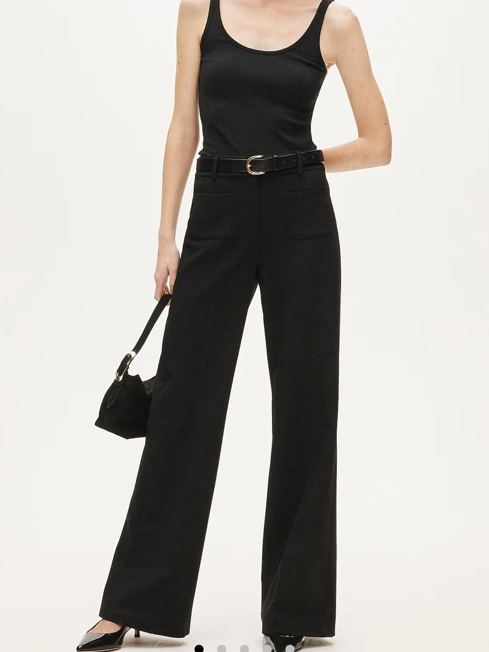 J. Crew Black High-Waist Trousers Pants Sz 12